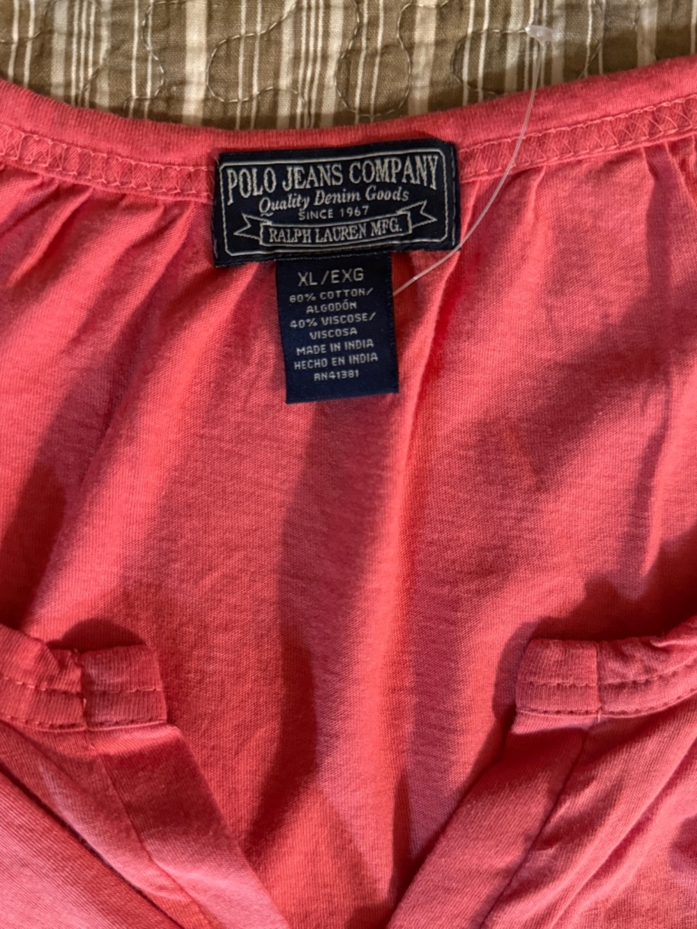 Bundle NWOT Polo Jeans Co. R.L.Henley Peasant Tunic &CATO Waffle Knit V-Neck XL - Picture 12 of 13